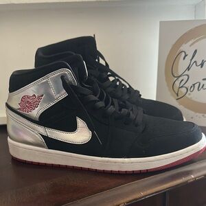 Nike Air Jordan Black and Silver Men's Shoes